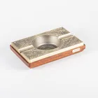 JF-2002 NEW bronze metal and wooden rectangle Cigar Ashtray