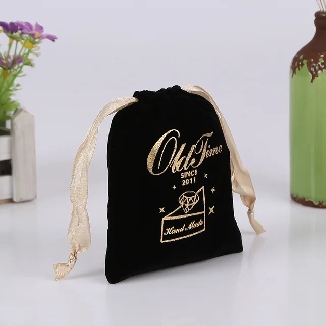 high quality custom velvet drawstring bags gift pouch wholesale