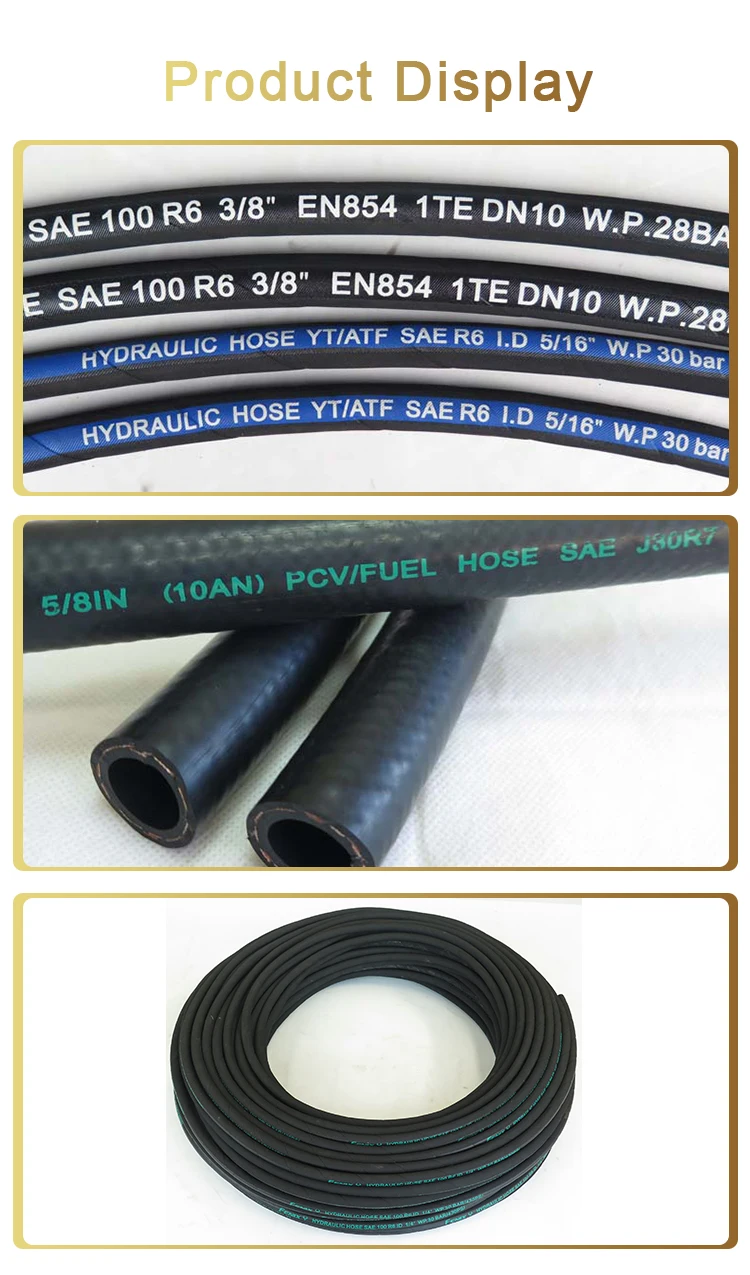 5/8 inch crane EN854 1TE green smooth surface oil pipeline hose