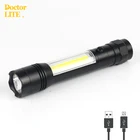 Rechargeable power bank function torch camping torch COB flashlight