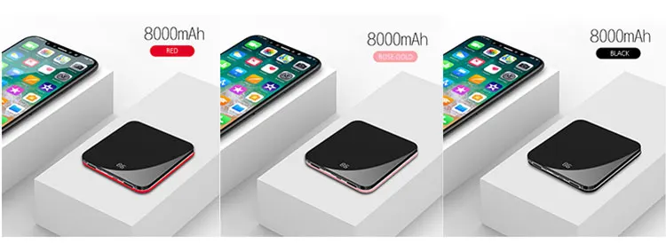 Qi Wireless Portable Charger, Wireless Charging Power Bank 8000mAh with LED Digital Display External Battery Pack for iPhone - ANKUX.COM