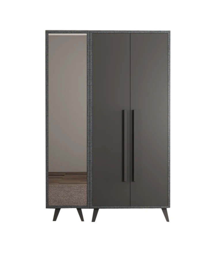 2019 New Mirror Cabinet 2 Door Mdf Modern Style Wardrobe With