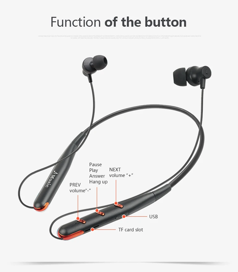 Sport Neckband Type Csr4.0 Wireless Headphones Earphone - ANKUX.COM