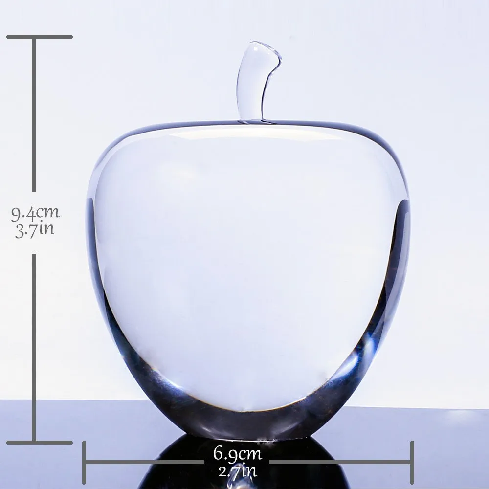 decoration crystal glass apple for wedding souvenirs gift