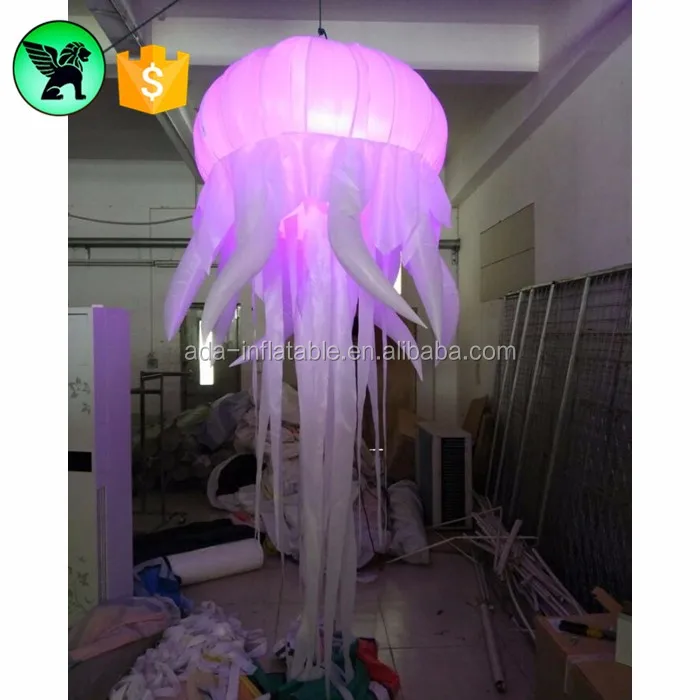 New year club carnival decoration hanging led lighting inflatable decorating jellyfish balloon ST152
