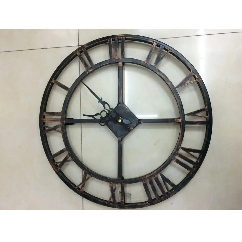 antique decorative wrought iron wall clocks