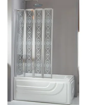 Small Space Bath Shower Glass Screen Flexible Folding Bathtub