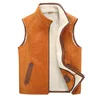 High Quality Men Short Style Sheepskin Double Face Fur and Leather Vest