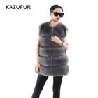 Chinese Wholesale Furs Supplier Russian Style Winter Blue Fox Fur Vest For Women
