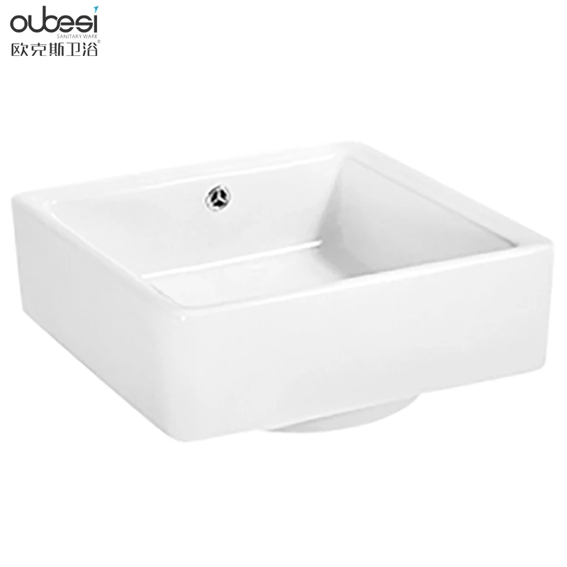 No hole square art antique wash basin toilet modern small sink