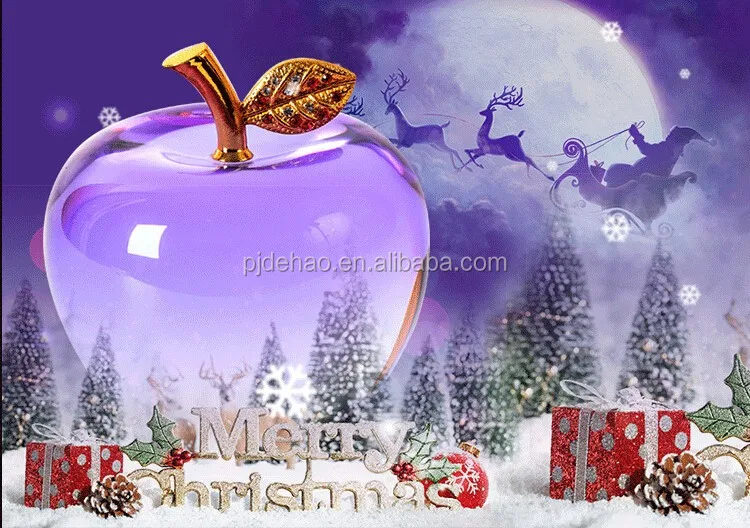 christmas/valentine/wedding gifts lovely k9 red crystal apple