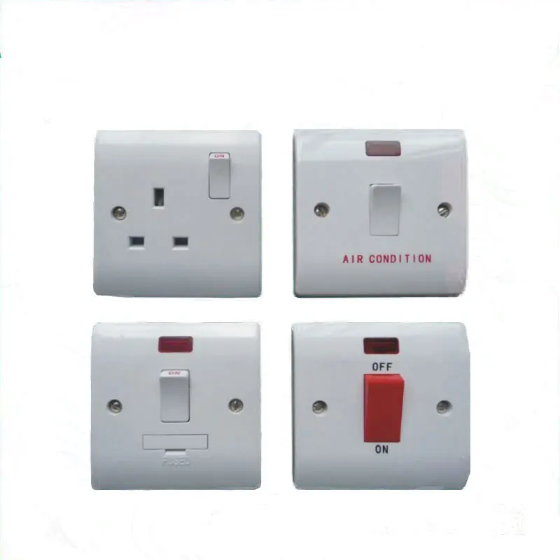 V series british style wall switch and socket, View new design wall