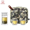 ZGJGZ Creative Personalized Concept Travel Tea Set Double Wall Glass Tea Cups Teapot With EVA Storage Bag gift box
