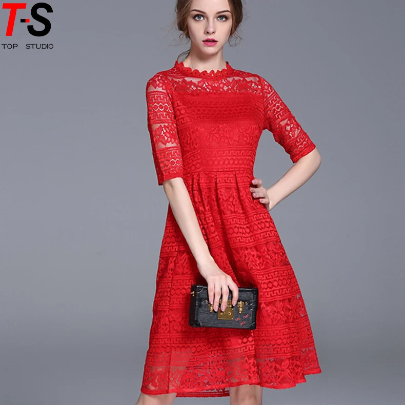 The New Spring Clothing Embroidery Red Sexy Women Lace Dress, Customized color
The New Spring Clothing Embroidery Red Sexy Women Lace Dress, Customized color
