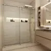 Frameless single sliding with 10mm tempered glass shower door