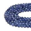 Natural Sapphire Faceted Round Strand Gemstone Blue Beads