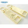 Wholesale decorative custom designer shiny nickel free metal zipper pulls shiny slider