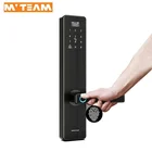 Well Texture Commercial Office Fingerprint Scanner Hotel Door Card Security Lock With OLED Display/USB Port