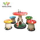 High Quality Outdoor Kids Mushroom Shape garden outfoor furniture Table And Chairs sets