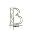 new best quality crystal wedding cake topper Monogram Silver Diamante letters B