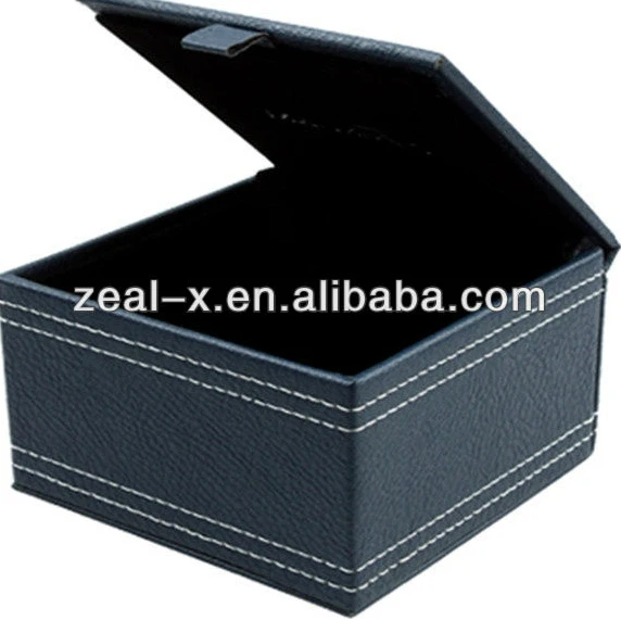 top design luxury pu leather tie gift boxes