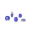 Transparent purple resin bathroom accessory sets in guangzhou