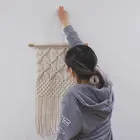 QJMAX Cotton Handmade Home Decoration Wall Art Decoration Macrame Wall Hanging