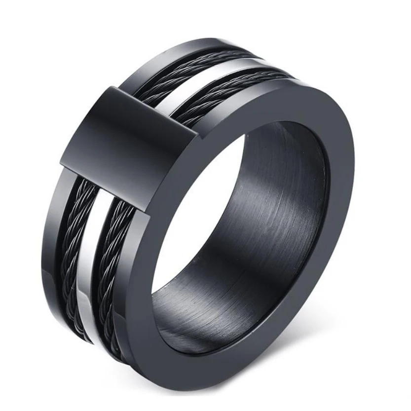 2024 New design ring for men Men's Punk Rock Ring Titanium Steel Party Jewelry Cool Black Wire Rings For Male
2024 New design ring for men Men's Punk Rock Ring Titanium Steel Party Jewelry Cool Black Wire Rings For Male