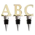 Gold plated Zinc Alloy Monogram Wine Bottle Stopper Letter A B C Initial