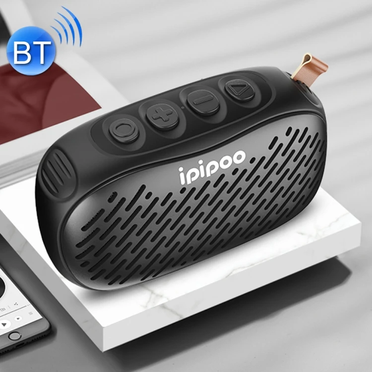 ipipoo YP-6 Outdoor Waterproof IPX45 Hand-held Wireless Bluetooth Speaker, Support Hands-free & FM & TF Card & AUX - ANKUX.COM