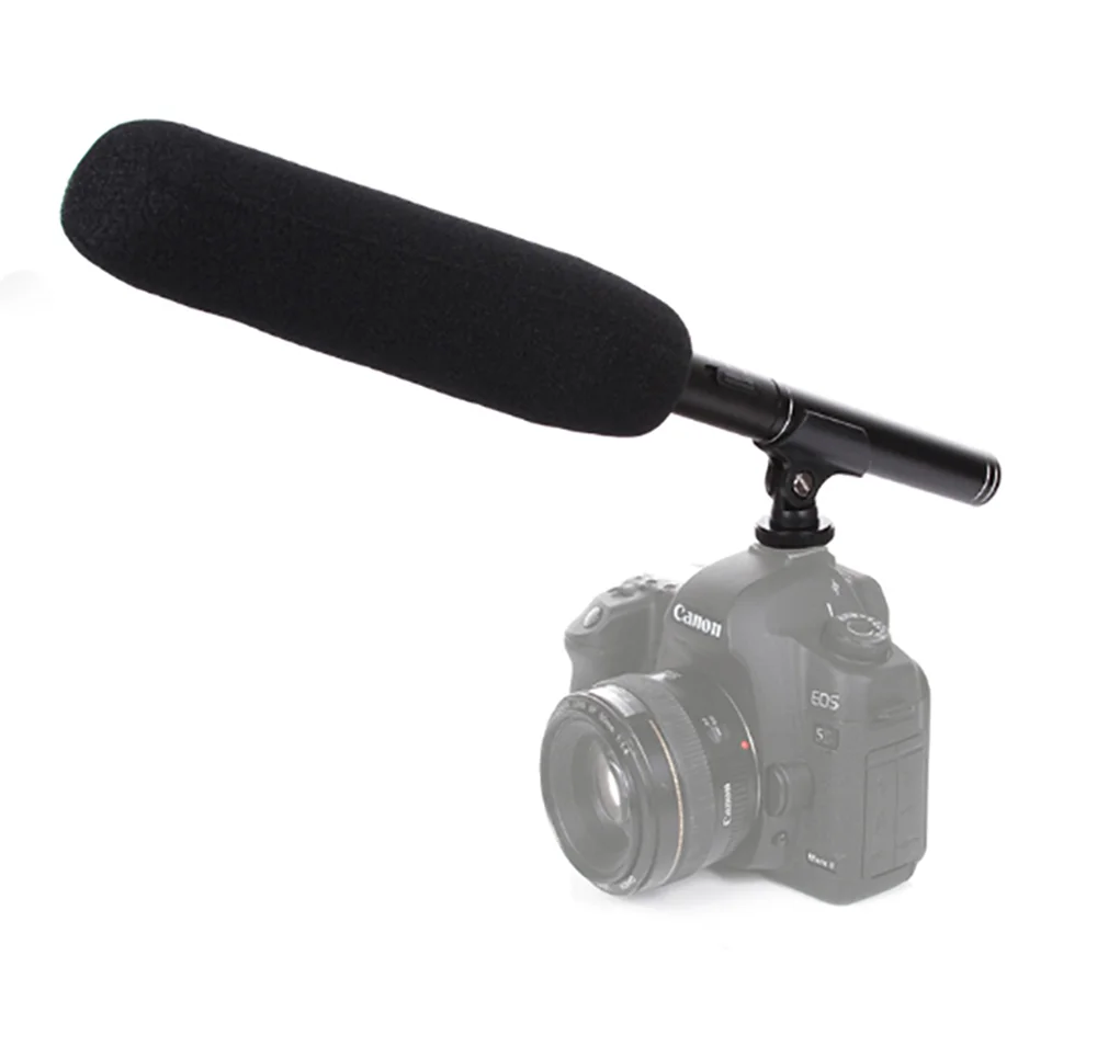 High quality interview microphone shot gun microphone wireless interview camera microphone with sponge cover, Black
High quality interview microphone shot gun microphone wireless interview camera microphone with sponge cover, Black