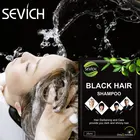 Natural Ingredients Instant Black Hair Dye Shampoo Semi-Permanent Black Color for grey hair