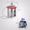2 Gallon Vacuum Chamber Kit with 3CFM Single Stage Vacuum Pump HVAC