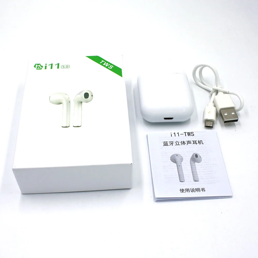 Super promotion ! Factory wholesale New i11 TWS True Bass Headphone Mini Wireless 5.0 Earbuds Bluetooth Earphone For ios android - ANKUX.COM