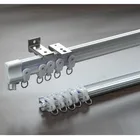 curtain for sliding window,hotel window curtain,aluminum profile sliding curved bendable curtain pole