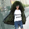2018 New Fashion Jackets Women Winter Real Raccoon Army Green Fur Parka With Cheap Price