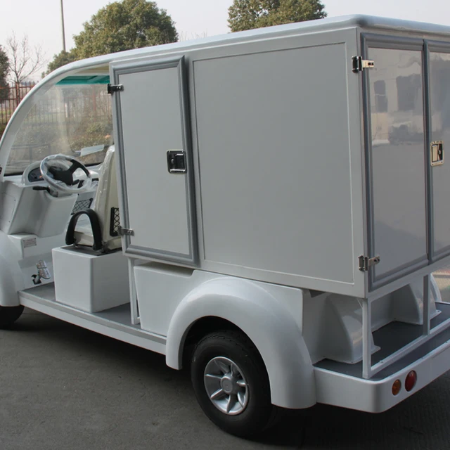 special designed electric big dining car with big white cargo box; two seats EG6063KXC