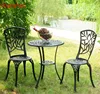 High Quality Outdoor Garden Furniture One Table And Two Chairs Cast Aluminum dining set