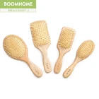 Professional Detangling Bamboo Tooth Bristle Custom Wooden Hair Brush Cheap Magic Hair Brush