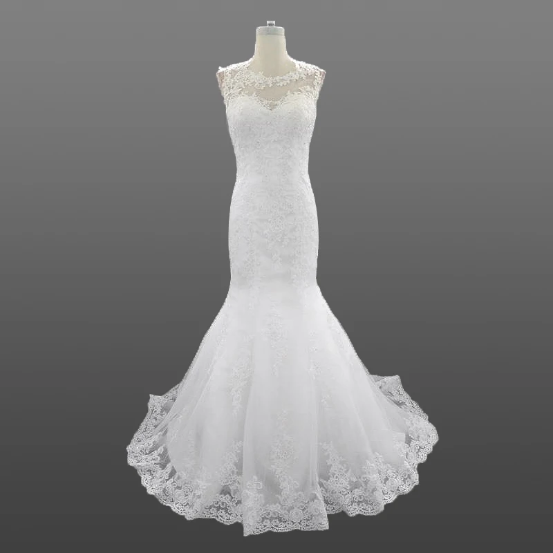 Wedding Dress Bridal Gown 2018 Hot Selling Mermaid Cap Sleeve