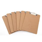 Custom logo letter size mdf paper clip a4 wooden clipboard