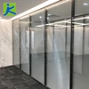 Aluminium frame double or single tempered clear blinds in soundproof office house glass partition