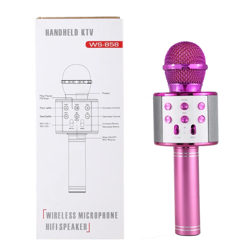 2018 Trending Items Portable Mini Speaker 858 Wireless Karaoke Microphone - ANKUX Tech Co., Ltd