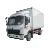 Sinotruk howo 4x2 4x4 bottled milk transport 3 ton truck with tailgate van fiber glass lorry flat transport box truck