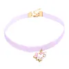 /product-detail/custom-choker-necklace-wholesale-ribbon-band-unicorn-necklace-for-girl-60803745353.html