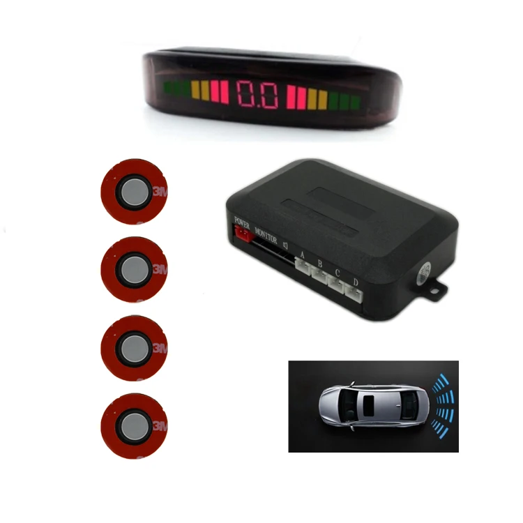 4 flat sensor reverse assistant parking car reversing system parking sensor - ANKUX.COM