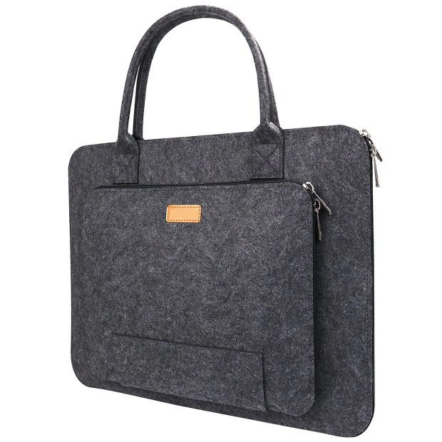 Dark Grey 11.6 13.3 15.6 17.3 Inch Felt Laptop Sleeve Bag with handle 
Dark Grey 11.6 13.3 15.6 17.3 Inch Felt Laptop Sleeve Bag with handle