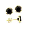 925 Sterling Silver 14k Gold Plated Crystal CZ Stone Stud Earrings Jewelry for Girls