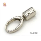 New hollow cylinder metal key ring clips swivel snap hook keychain gift key holder