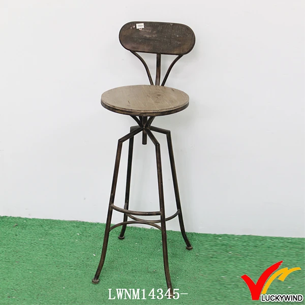 Back Design High Industrial Unique Vintage kitchen Counter Bar Stools